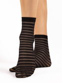 Damskie skarpetki w czarne paski Fiore IZZY 20 den 