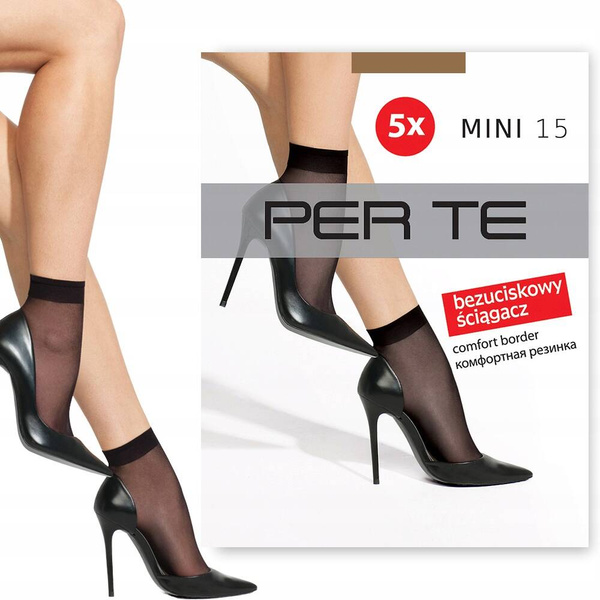 Pakiet elastycznych skarpetek rajstopowych Perte Mini 15 den / 25 par