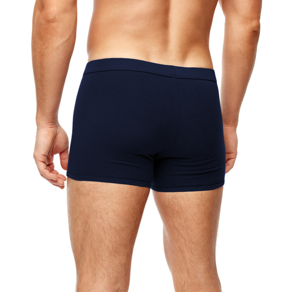 Gładkie granatowe bokserki męskie Noviti BB007