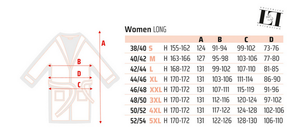 Długi ciemnoszary damski szlafrok L&L 9145 HFT onyx