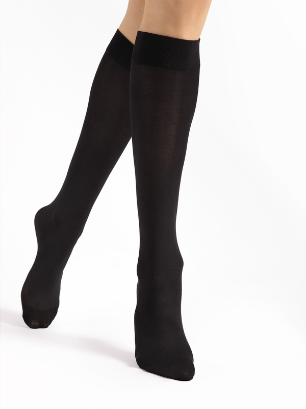 Kryjące podkolanówki Fiore ULA 60 DEN w modnym kolorze mocca