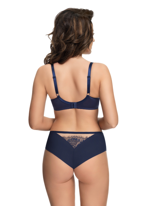 Miękki koronkowy biustonosz z paseczkami na dekolcie Gorsenia K496 PARADISE