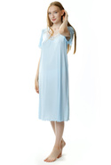 Niebieska koszula nocna Beatriz za kolano - Mewa 4112