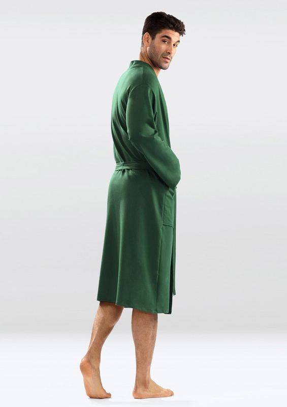 Bawełniany szlafrok/ podomka Męska Harry- niebieski- Dkaren