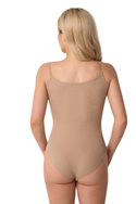 Bawełniane body damskie na ramiączkach Babell Tia w kolorze beżowym