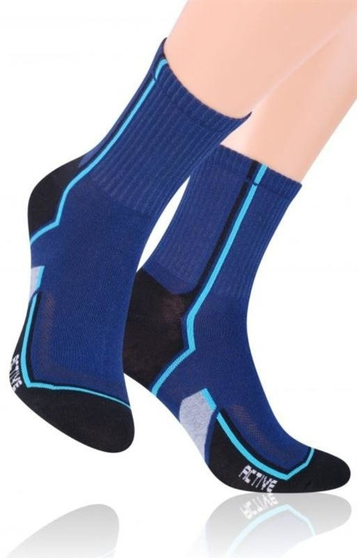 Ciemne sportowe skarpetki chłopięce Steven 060