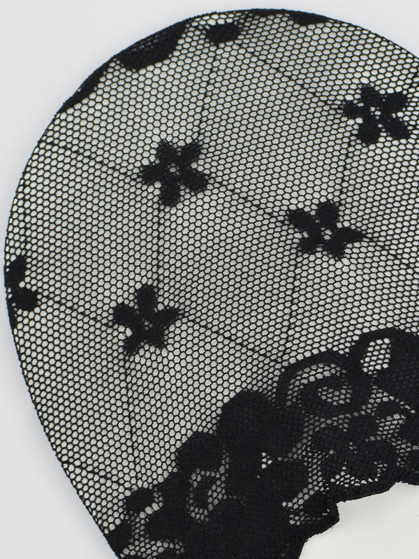 Stopki niskie koronka silikon ABS czarne - Noviti SN051