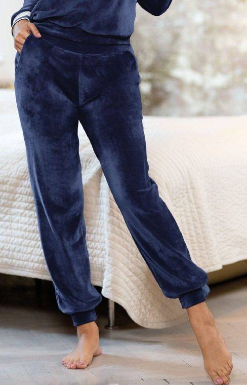 Komplet dresowy welurowy Unikat GERI granatowy