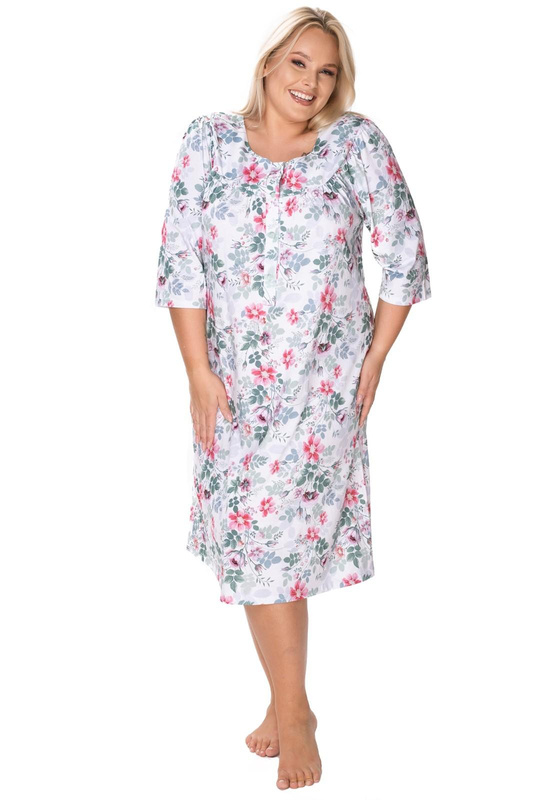 Bawełniana koszula nocna w kwiaty Mewa Adelajda