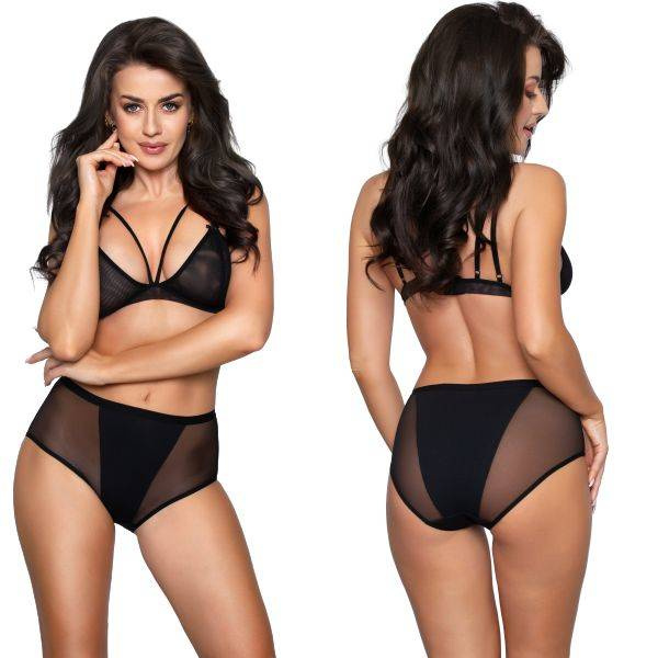 Wysokie czarne figi damskie Babell 177