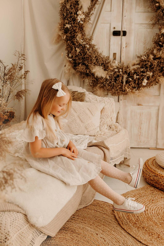 Rajstopy dziecięce w serduszka Fiore HEARTY 15 DEN off_white