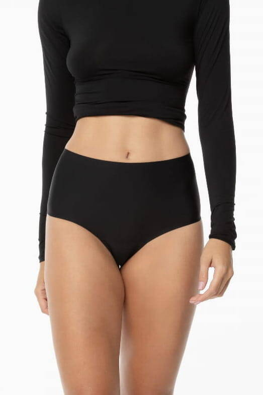 Czarne figi z wysokim stanem Julimex JOY BRASIL MAXI