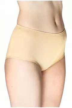 Klasyczne beżowe majtki damskie z wciąganą gumką Mewa 6340 Eliza
