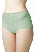 Figi damskie Liza wysoki stan z koronką kol. miętowy - Mewa