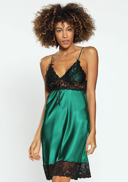 Halka DEYLA - satyna zielony - Dkaren