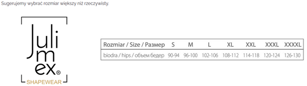 Wyszczuplające wysokie stringi Julimex 275