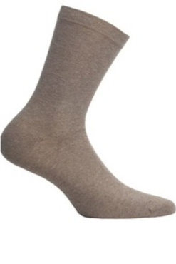 Ciemnobeżowe skarpetki damskie Wola Perfect Woman hazel/ gładkie