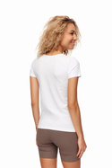 Bawełniana biała koszulka damska Noviti BP003