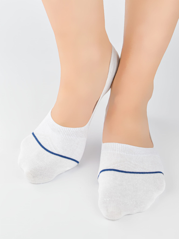 Bawełniane stopki męskie z silikonem - Noviti SN054 mix (czarne,białe,granatowe)