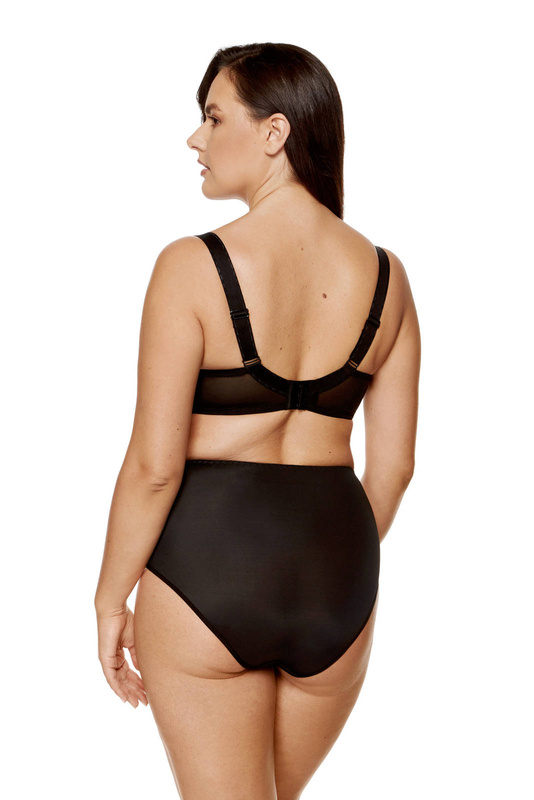 Miękki czarny biustonosz z fiszbinami Gorteks Zara/B2/V2