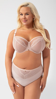 Miękki beżowy biustonosz Gorsenia K900 IDA na duże biusty