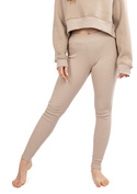 Legginsy DK-K-B13 - cappuccino bawełna prążki - Dkaren