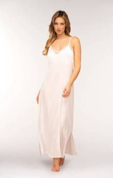 Długa elegancka halka ecru Unikat GINNY