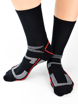 Skarpety męskie półfrotte sportowe SF031 mix - Noviti