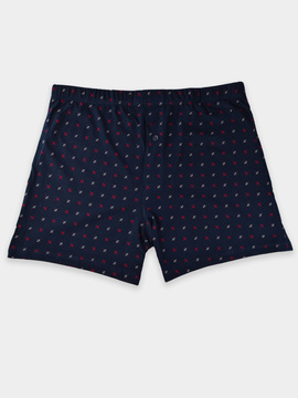 Granatowe, luźne bokserki męskie z guziczkiem Noviti BB008