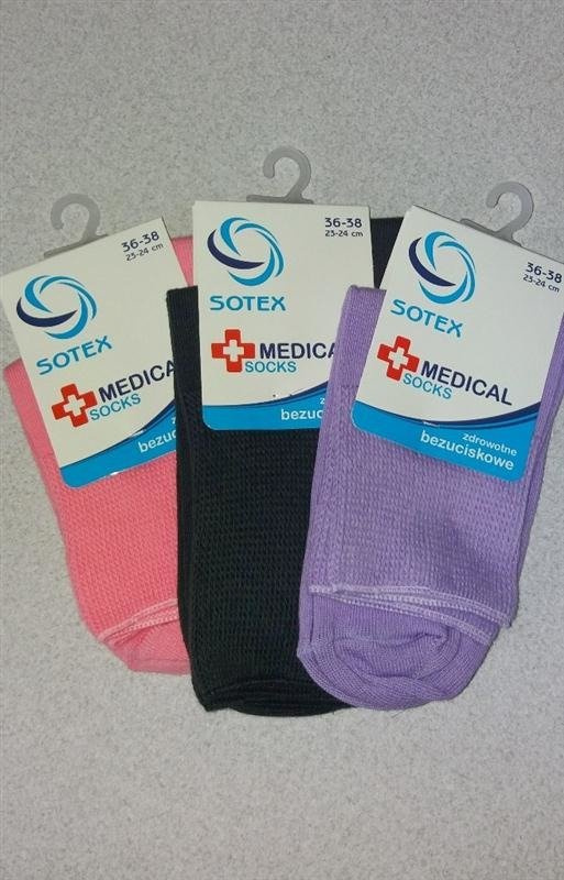 Skarpetki damskie Sotex - Bezuciskowa Skarpetka biały / 4522