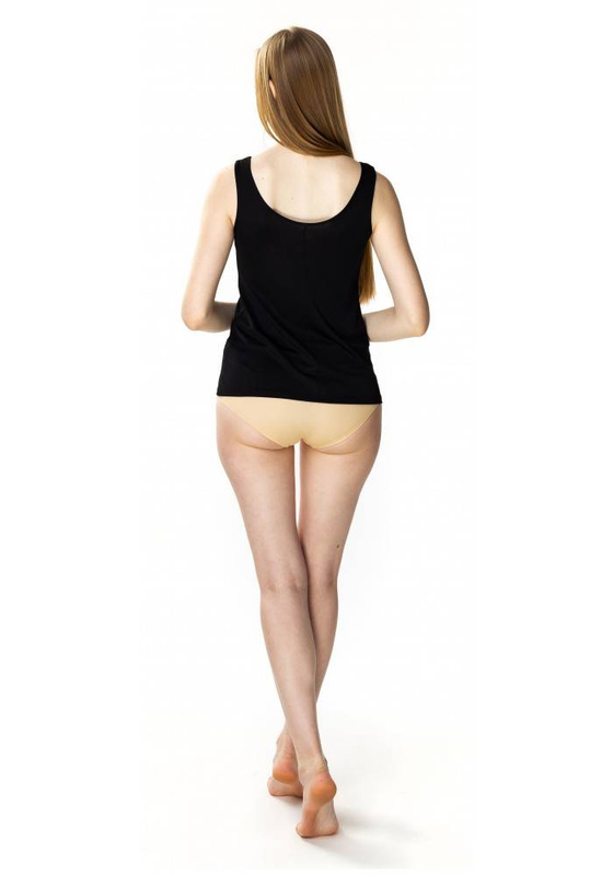 Klasyczna, gładka koszulka Mewa 4138 z jedwabiu VISTEX - czarna