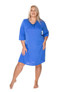 Koszula nocna damska Elena wygodna 6400 szafir - Mewa