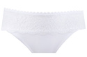 Białe bokserki z koronkowym zdobieniem Unikat ARABELA