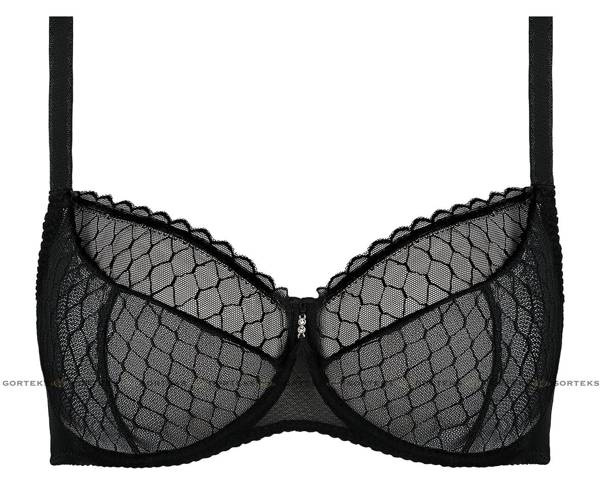 Miękki koronkowy czarny biustonosz Gorteks ADELE/B2