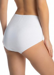 Klasyczne BIAŁE GŁADKIE figi Angelika - 6 sztuk w opak.