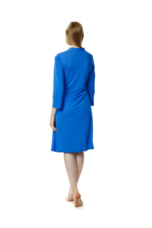 Elegancki peniuar damski Wiktoria 6386 szafir - Mewa