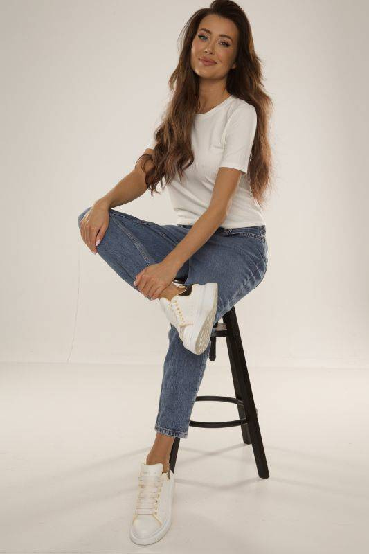 Koszulka damska z krótkim rękawkiem De Lafense 698 Freya w kolorze ecru