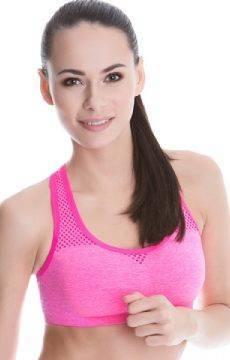 Różowy sportowy biustonosz Julimex SKIP