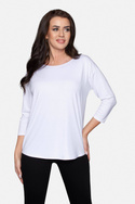 Biała gładka bluzka damska Babell CAMILLE z rękawkiem 7/8