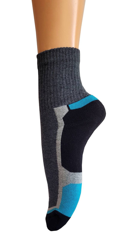 Bezuciskowe skarpetki damskie SPORT SOCKS PER TE frotte ciemne