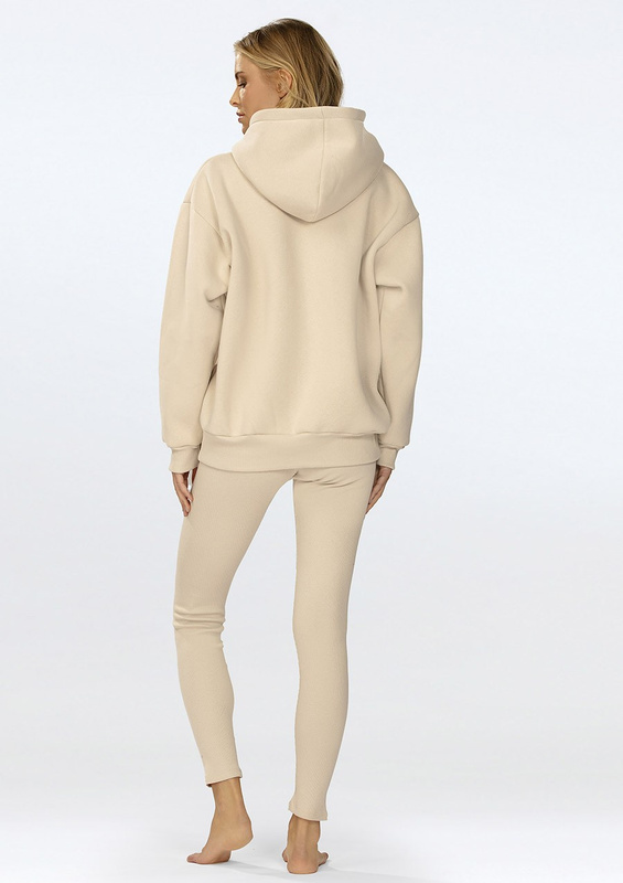 Komplet Oseye - czekolada bawełna gruba i prążki - Dkaren