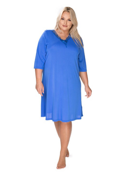 Koszula nocna damska Elena wygodna 6400 szafir - Mewa