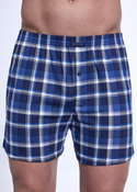 Granatowe i niebieskie luźne  bokserki w kratkę Cornette Comfort 318/307/288/292/294/293