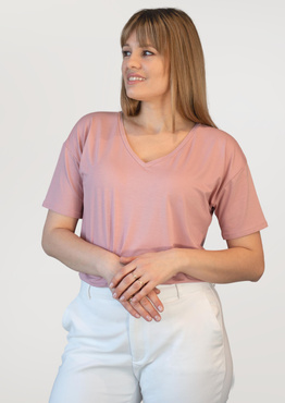 Luźna koszulka damska Babell PATTY RÓŻOWY