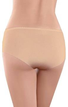 Bawełniane figi damskie Modo Nr 120 / laserowo cięte BEŻOWE