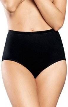 Klasyczne CZARNE GŁADKIE figi Angelika - 6 sztuk w opak.