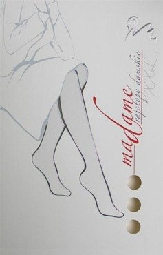 Bawełniane rajstopy z  dużym klinem Wola Madame 2XL/ kolory do wyboru / szary ash