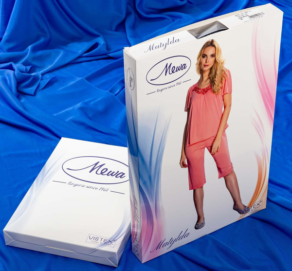 Damska dwuczęściowa piżama Matylda 3639 koralowy - Mewa