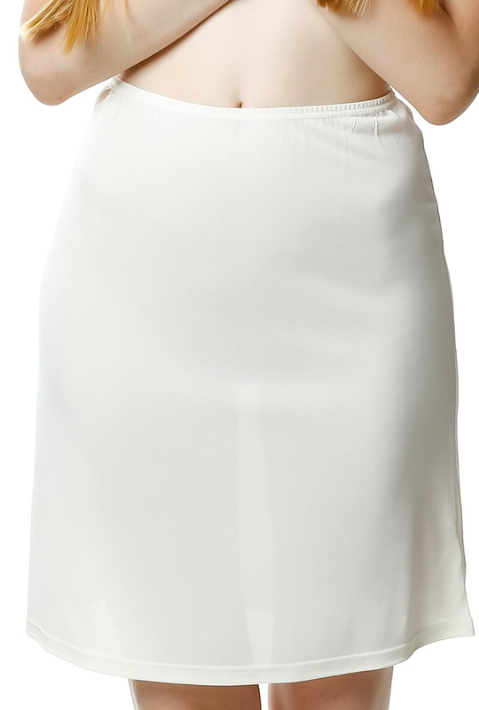 Klasyczna półhalka Luna gładka6417 ecru - Mewa