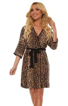 Szlafrok  wzór w panterkę De Lafense 600 Neva